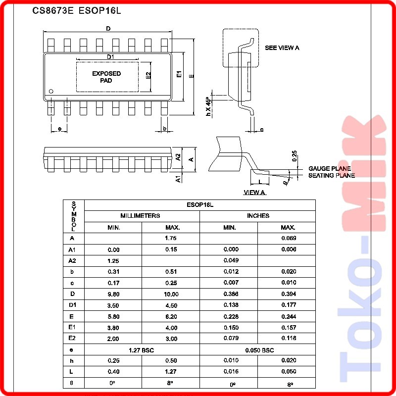 Jual IC CS8673E CS8673 80W 2x40W Class D Audio Power Amplifier Stereo ...