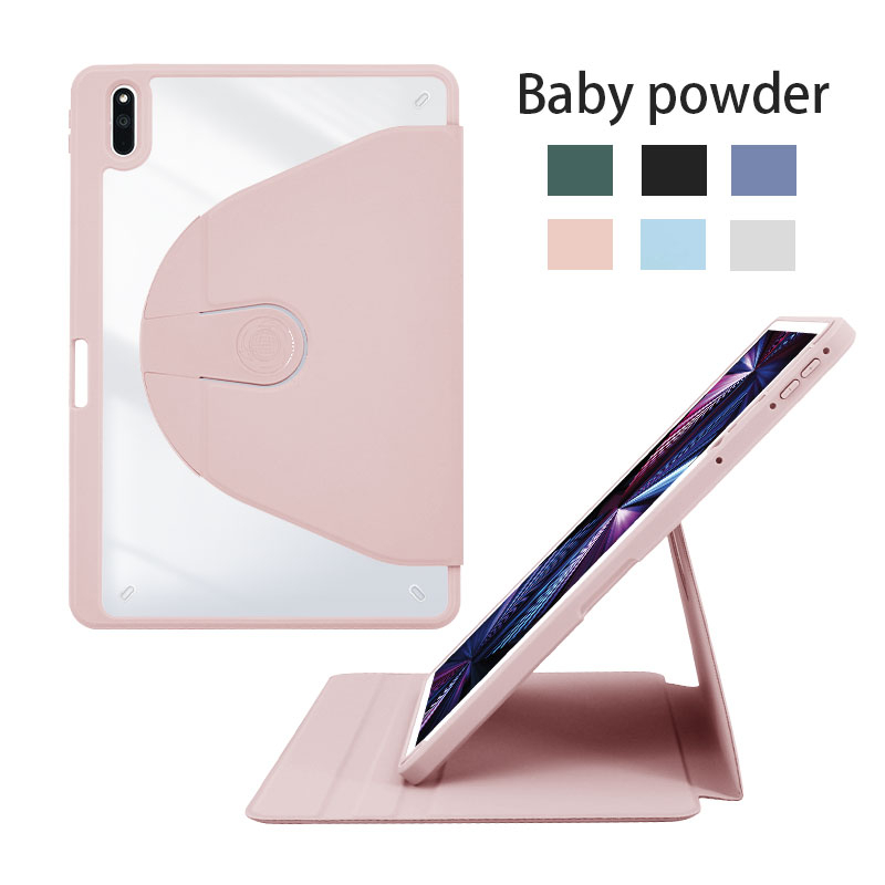 Custodia Per Huawei MatePad 11 (2021) Con Tastiera E Pennino Capacitivo - Flip Cover In PU Pelle Con Portapenne - Rosa Oro - 6