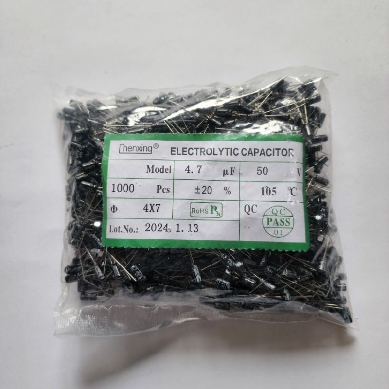 Jual Elko Elco 4.7uf 50v Kapasitor 4u7 50 Volt 1000 Pcs | Shopee Indonesia