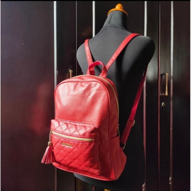 Jual Backpack/Ransel Wanita Giles N Brooks by Ssamzie Merah Preloved ...