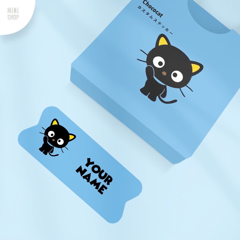 Jual Stiker Nama Custom Waterproof Sanrio Chococat ( Choco Cat ...