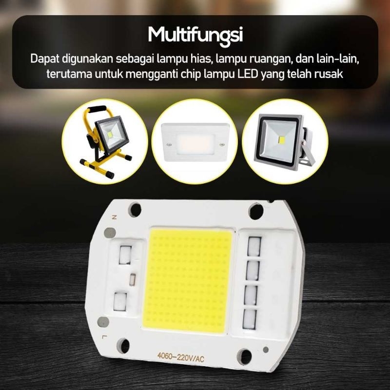 Jual Papi Holly Kit Modul Pcb Chip Lampu Led Cob 50W 220V Floodlight ...