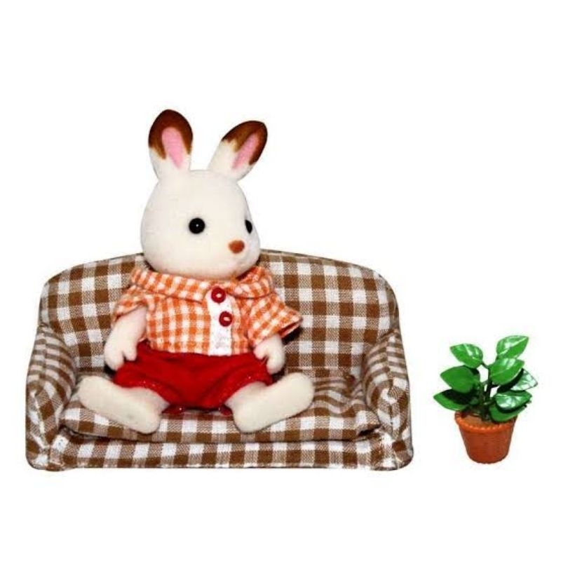 Jual Sylvanian Families Hand Grips - Chocolate Rabbit Father Set Old ...