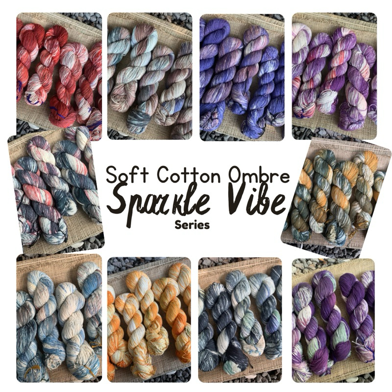 Jual Benang Soft Cotton Sparkle Color /Benang Soft Cotton handdyed ...