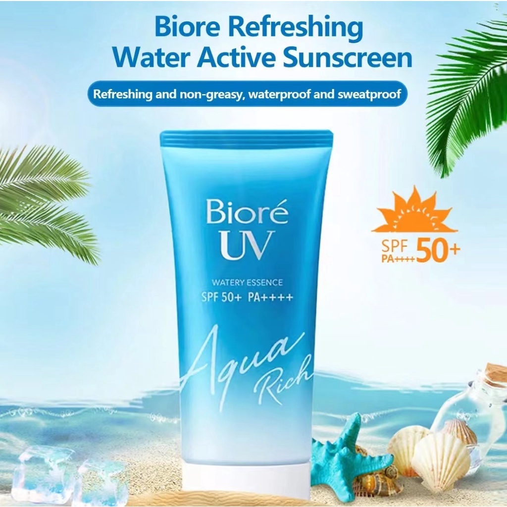 Jual Biore Sunscreen 50g /Biore UV Aqua Rich Sunscreen Watery Essence ...