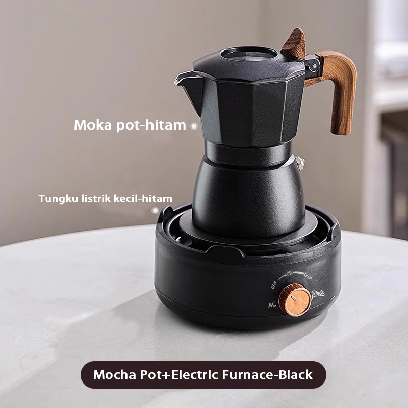 Jual Mocha Pot Espresso Pot Double Valve Moca Pot Mocha Supercharged