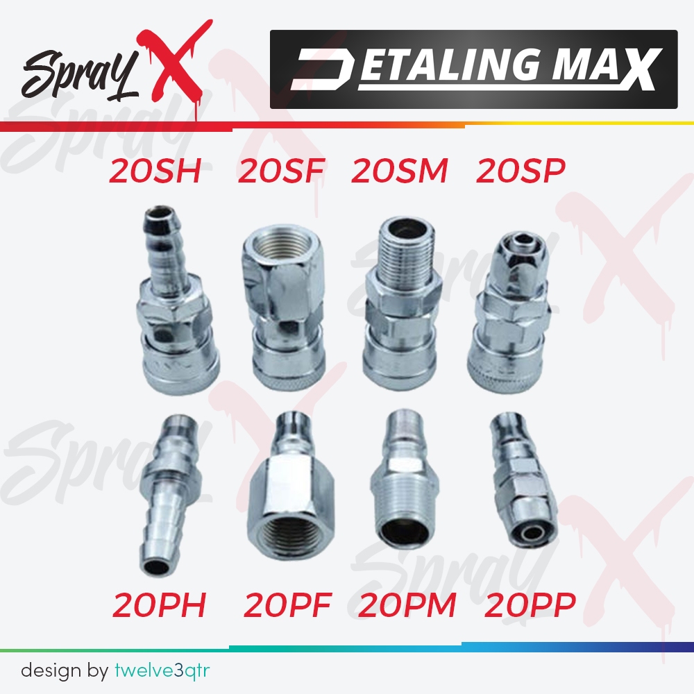 Jual DETAILING MAX QUICK COUPLER SPRAY GUN - PF / PM / PP / SH / SF ...