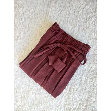 Rok Plisket Semi Woll Rok Kerja Pinggang Karet Rok Kantor Rok Guru Pinggang Karet Rok Kerja