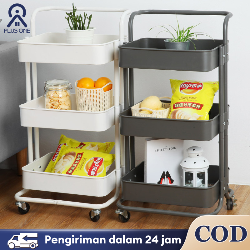 Jual Rak Troli Multifungsi Material Baja Karbon 3/4 Susun Rak Dapur ...