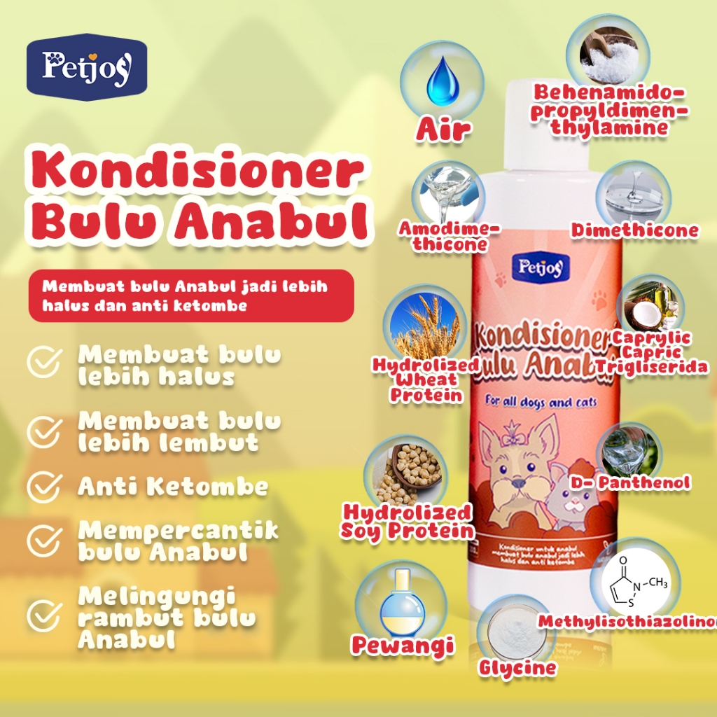 Jual Petjoy Kondisioner Bulu Anabul 200ml Membuat bulu anabul jadi ...