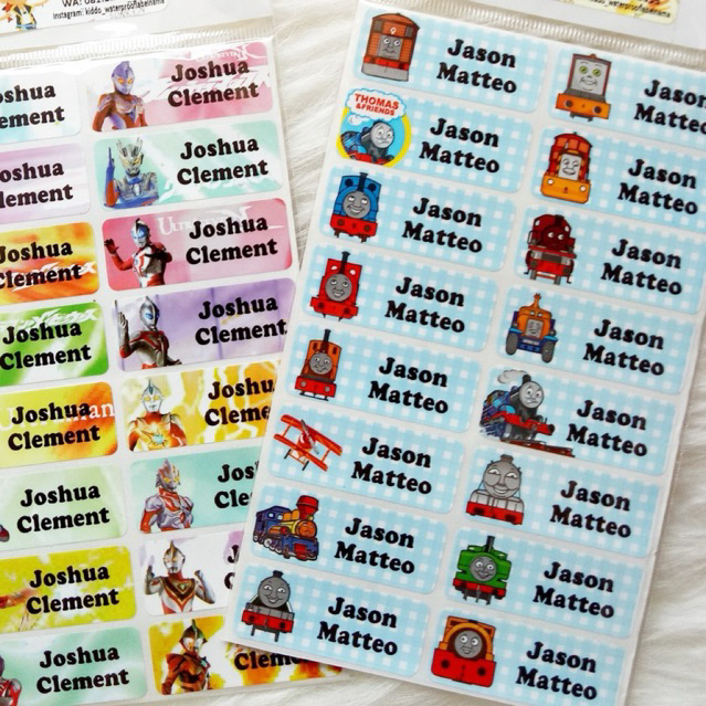 Jual THOMAS TRAIN - STIKER LABEL NAMA ANAK WATERPROOF | Shopee Indonesia