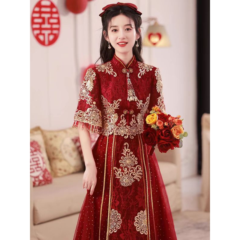 Jual ND-961 XS-3XL Custom Size Gaun sangjit cheongsam mewah import gaun ...