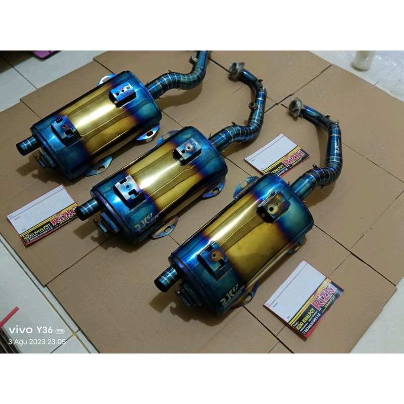 Jual KNALPOT STANDAR RACING X-MAX RJK57 RACING BLUE | Shopee Indonesia