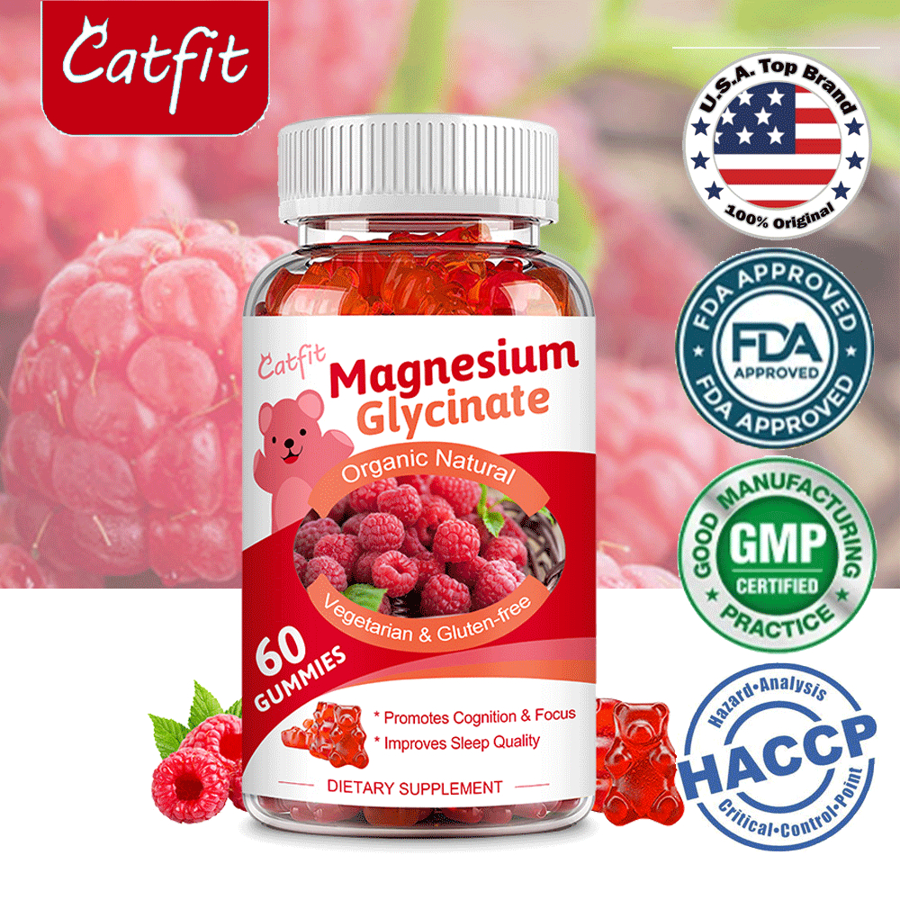 Jual Catfit Glisin magnesium Gummy Vitamin D B6 Fungsi kognitif Suasana