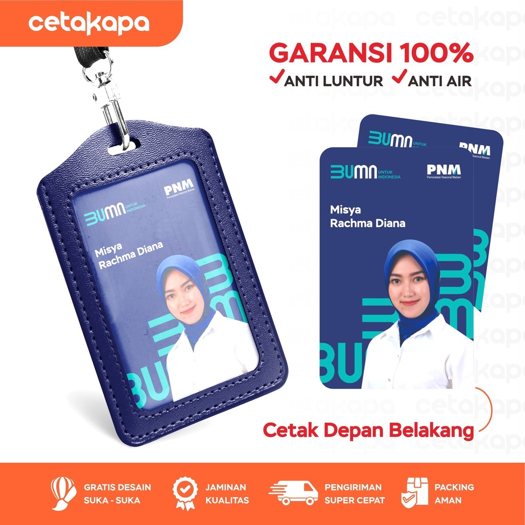 Jual Cetak Id Card Bumn Pnm Mandiri Bri Bni Kai Pegadaian Custom Satuan