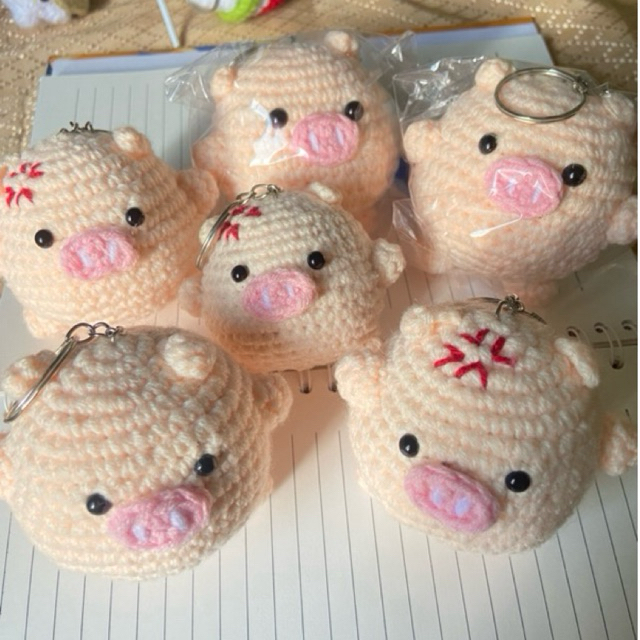 Jual Gantungan Kunci Tas Babi/Piggy | Amigurumi Keychain Pig/Crochet ...