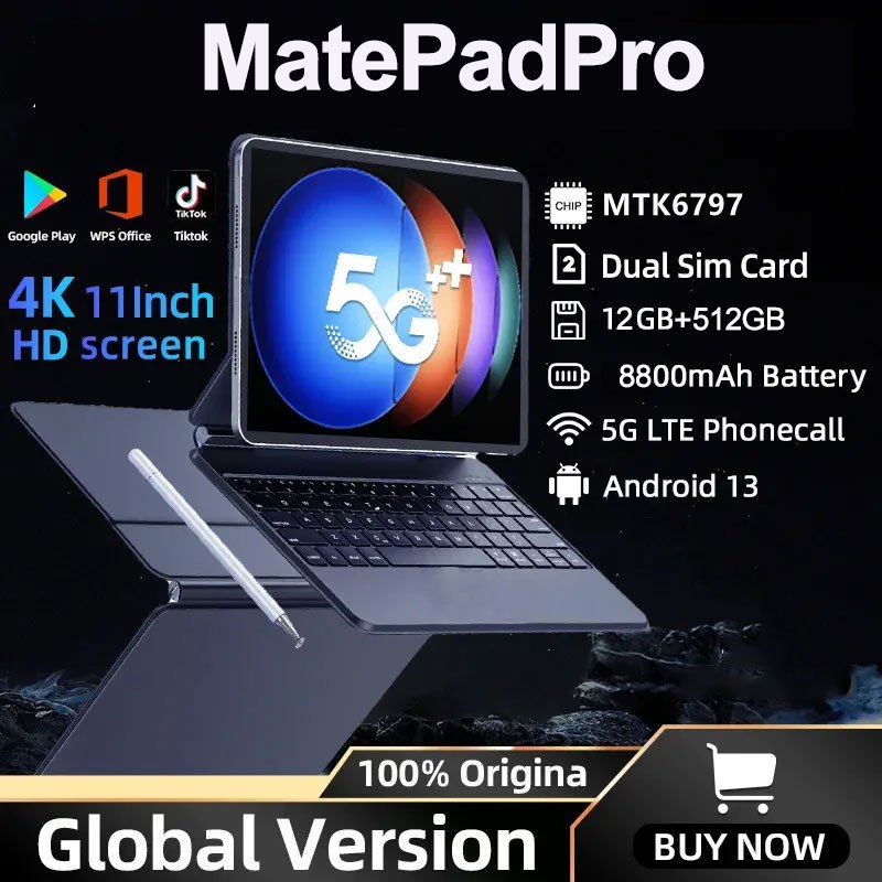 Jual [Beli 1 Gratis 1] MatePadPro Tablet Murah 5G Baru Tab 11.6inch RAM ...