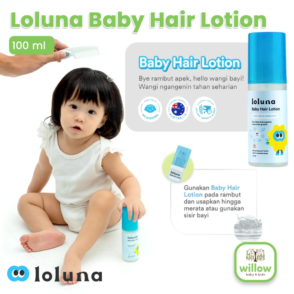 Jual Perawatan Rambut Bayi - Loluna Baby Hair Lotion | Shopee Indonesia
