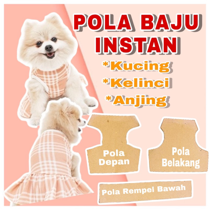 Jual POLA INSTAN BAJU KOCENG - Pola Baju kucing - Pola baju anjing ...