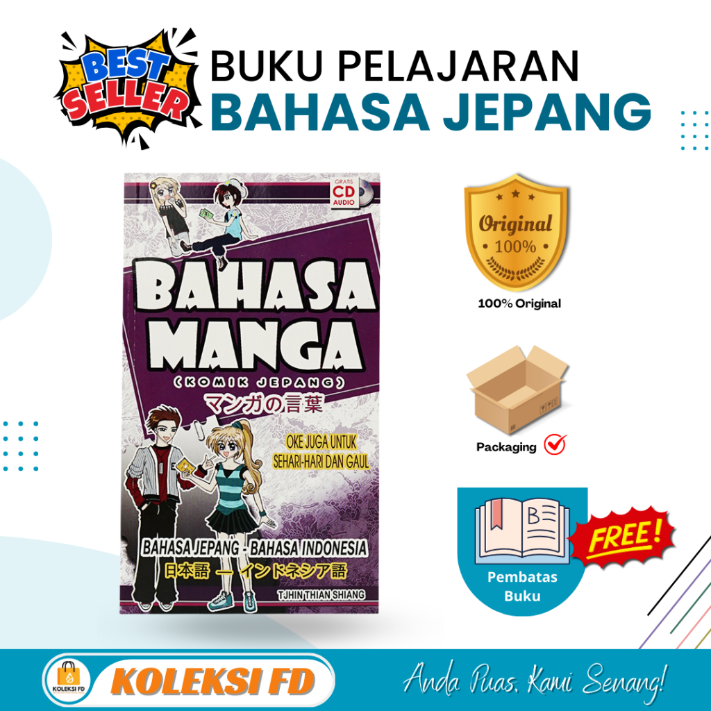 Jual Buku Bahasa Jepang Manga ( Komik Jepang) + CD || Metode Gakushudo ...