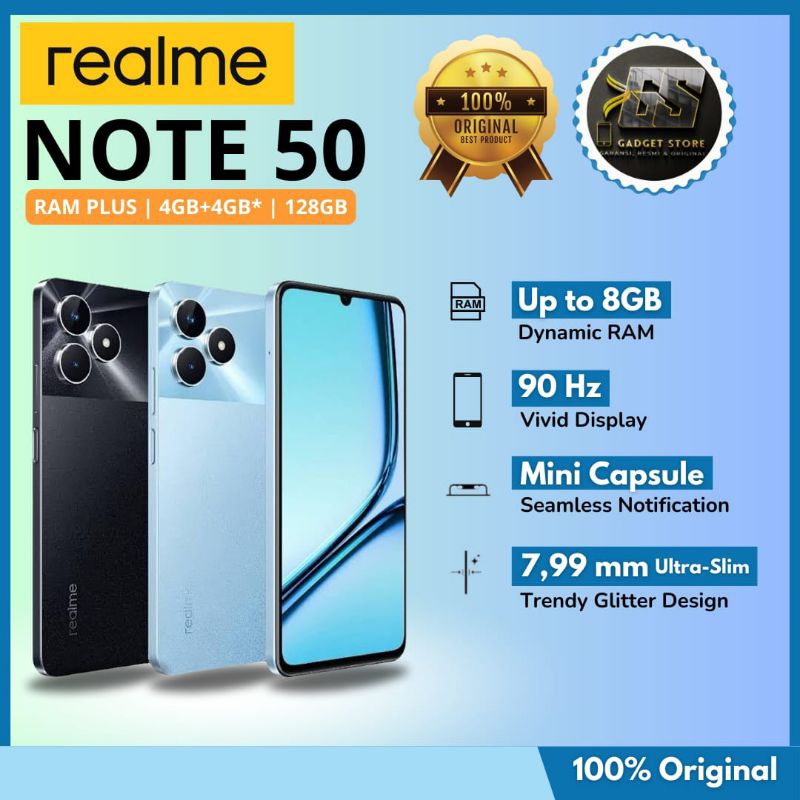 Jual Realme Note 50 [RAM PLUS | 4GB+4GB* | 128 GB] | Shopee Indonesia