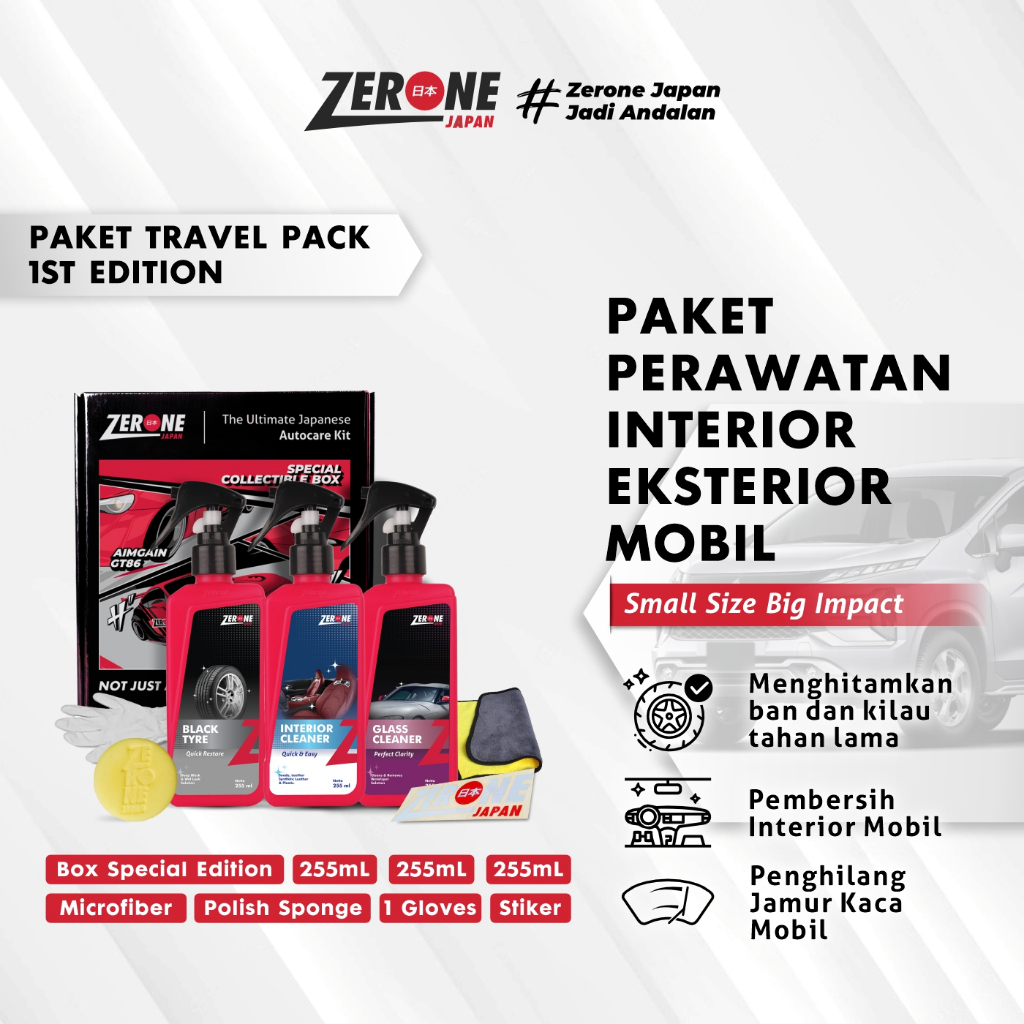 Jual Paket Travel Pack Zerone Japan Penghilang Jamur Kaca Pembersih