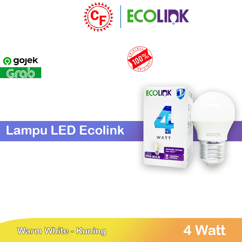 Jual Lampu LED Mini Ecolink Bohlam Bulb 4 Watt Kuning | Shopee Indonesia