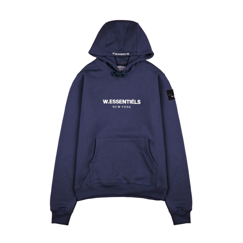 Jual W Essentiels New York Hoodie Oversize Mid Logo Navy - 100% ...