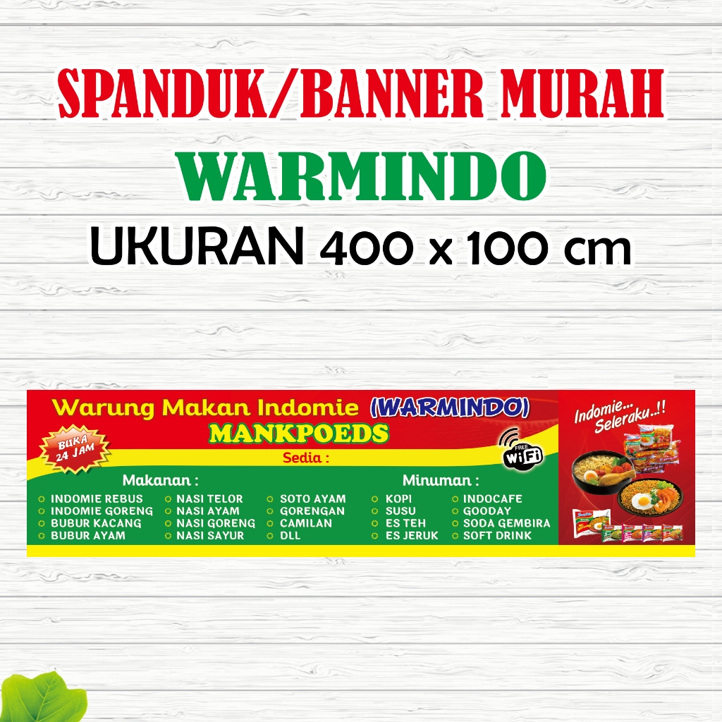 Jual Spanduk Banner Warmindo Warung Indomie Shopee Indonesia