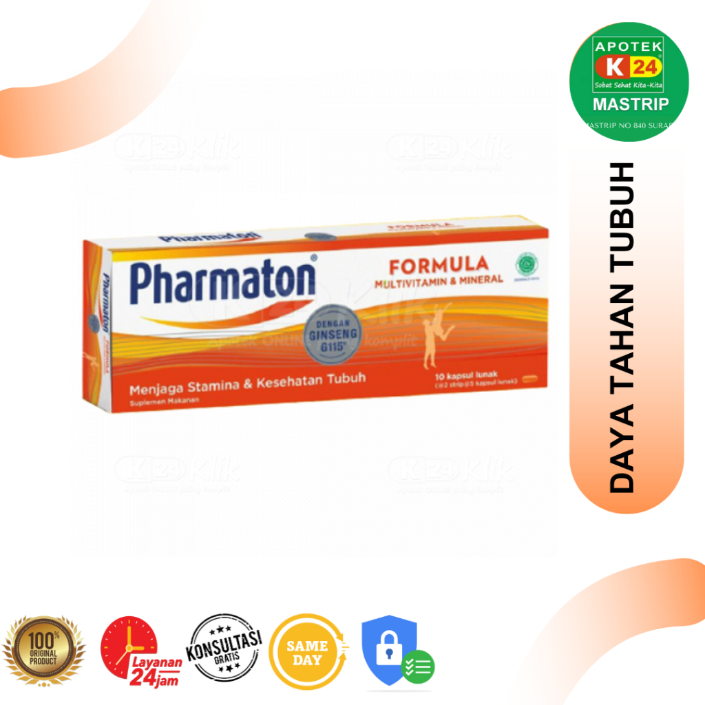 Jual Pharmaton Formula Kapsul / Multivitamin Daya Tahan Tubuh / Dewasa ...