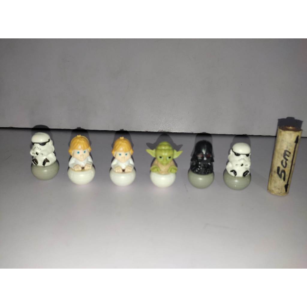 Jual Luke Skywalker Darth Vader Yoda Stormtrooper Star Wars Roly Poly ...