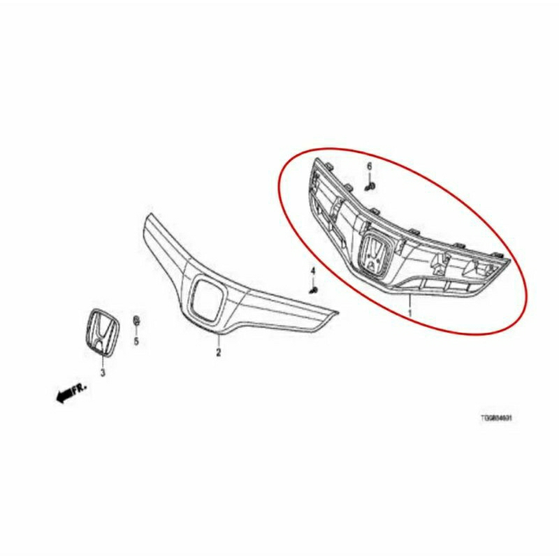 Jual base grill grille honda jazz ge8 tipe s 2012 2013 ori | Shopee ...