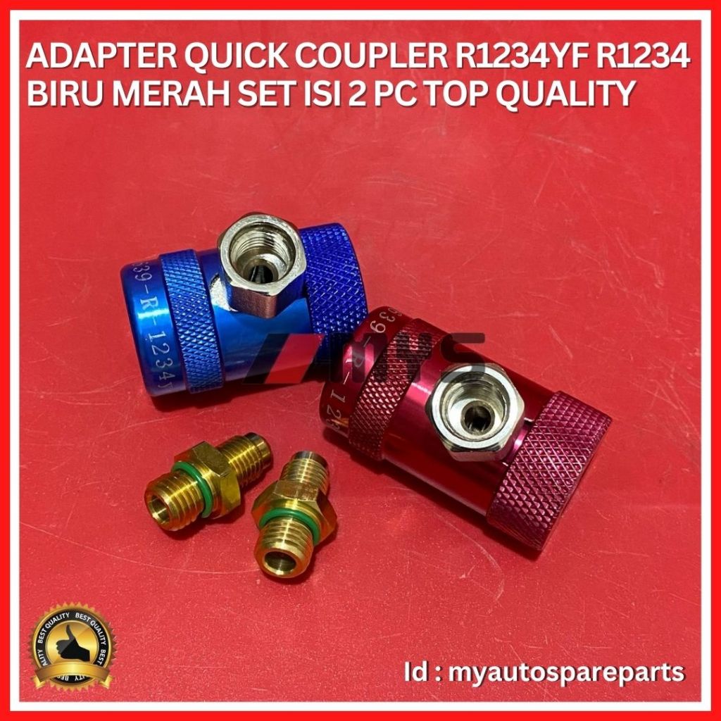 Jual QUICK COUPLER ADAPTER AC MOBIL R1234yf R1234 Biru Merah Set Isi ...