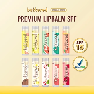 Buttered Premium Lip Balm SPF 15  Pelembab Bibir Lip Care Solusi Bibir Kering  Mencegah Bibir Hitam with SPF 15