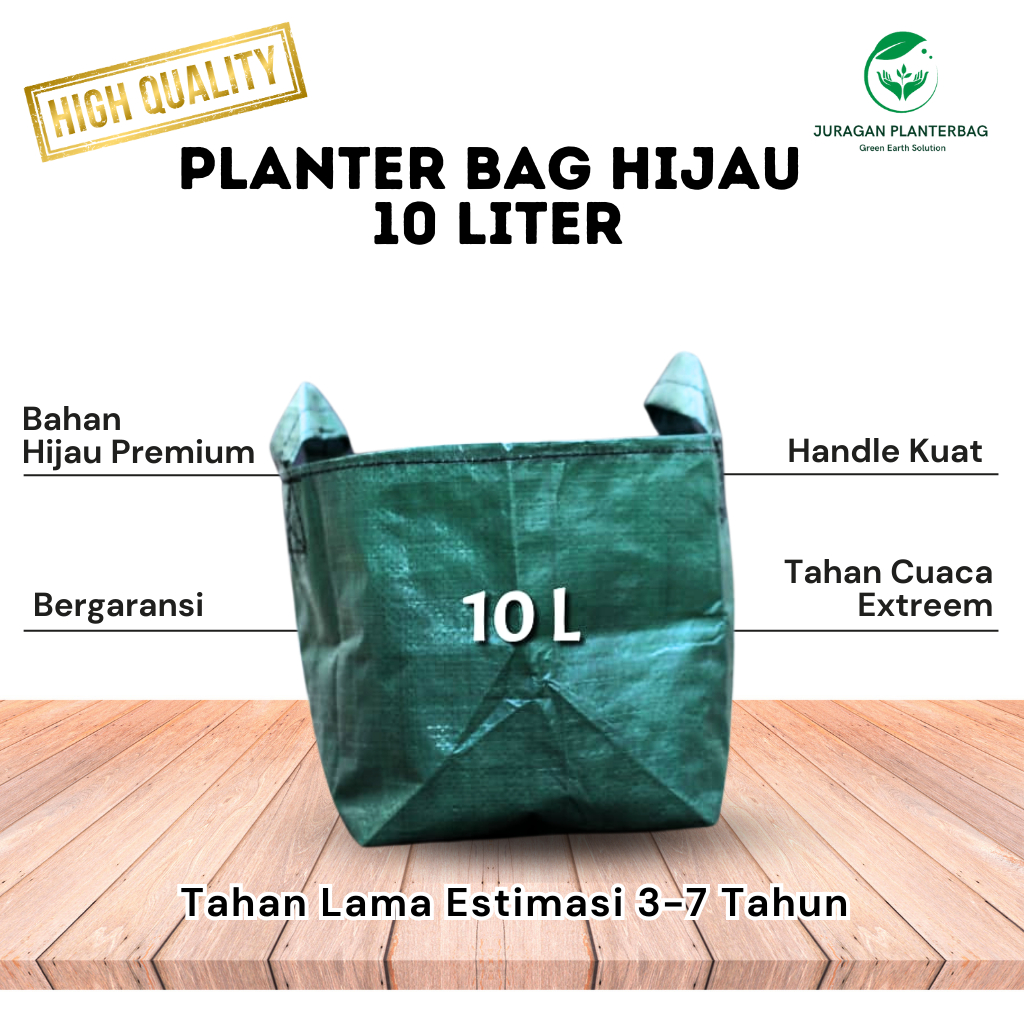 Planter Bag 10 Liter Hijau Tebal Termurah Bergaransi Bisa COD Seluruh Indonesia