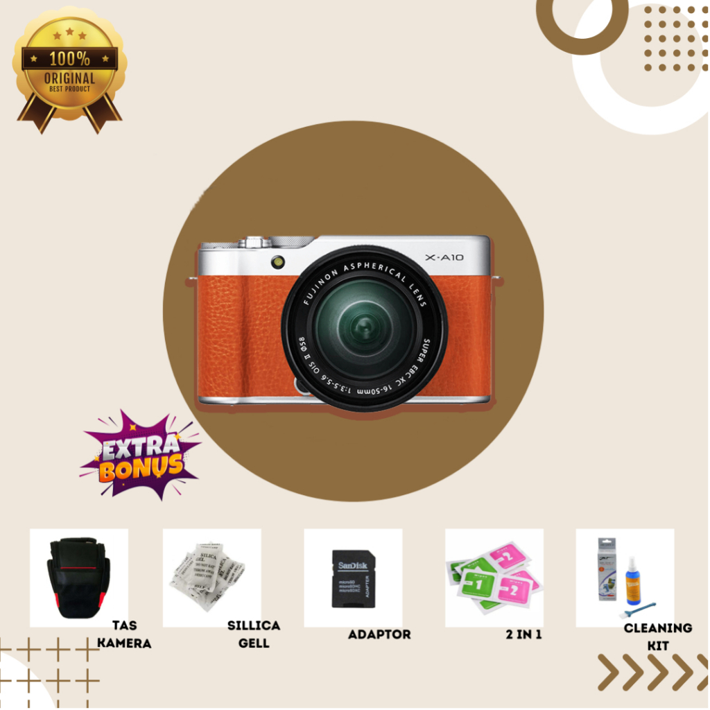 Jual [KAMERA MIRRORLESS] FUJIFILM XA10 BROWN MULUS SECOND BERGARANSI Shopee Indonesia