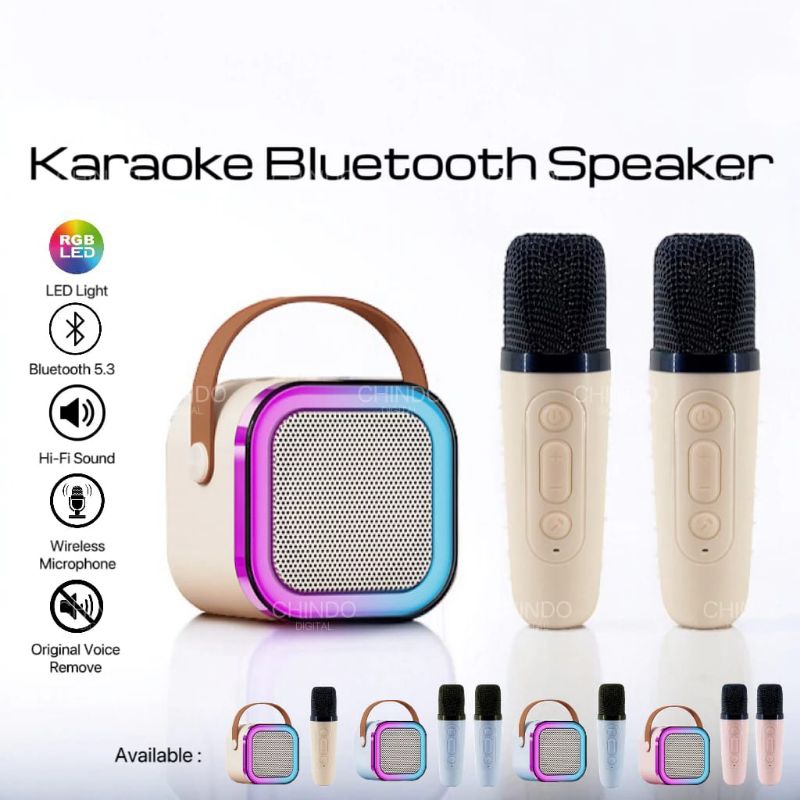 Jual [COD] Speaker Bluetooth Mini 2 Mic Karaoke Speaker Portabel With ...