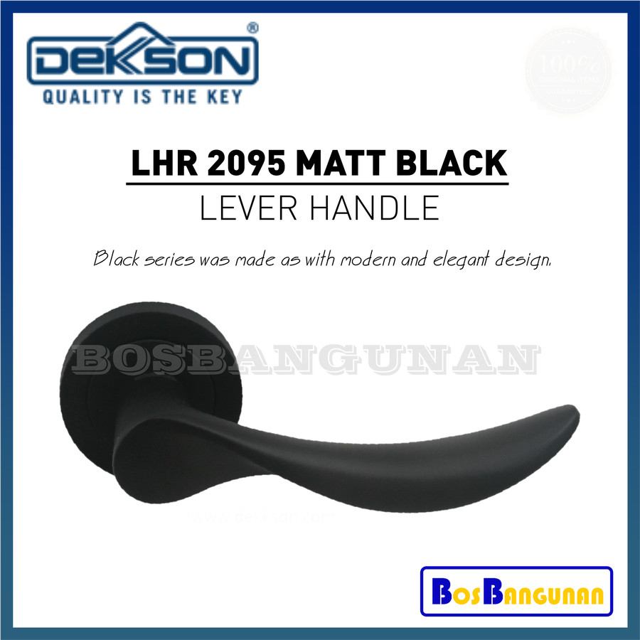 Jual Handel Pintu Gagang Pintu DEKKSON LHR 2095 MATT BLACK / Handle