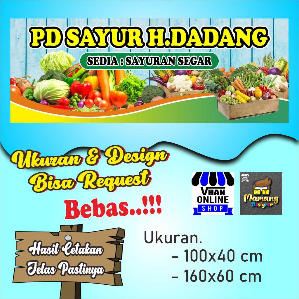 Jual Spanduk, Banner, Mmt Jualan Sayur, Tempat Jualan Sayuran | Shopee ...