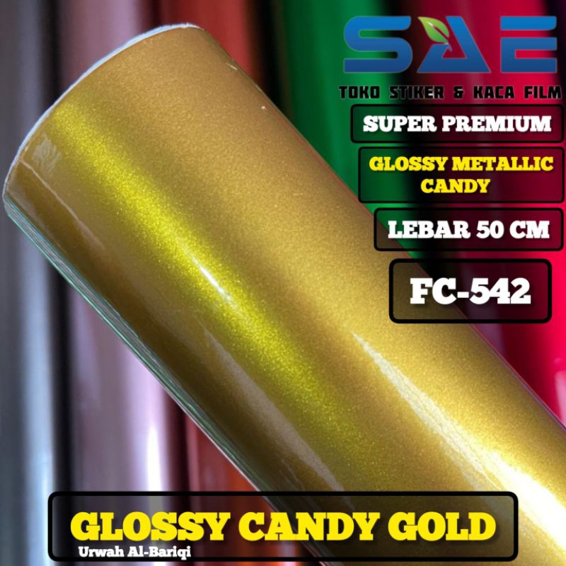 Jual Sticker Skotlet Gold Glossy Metallic Candy Merek Fanchi Premium