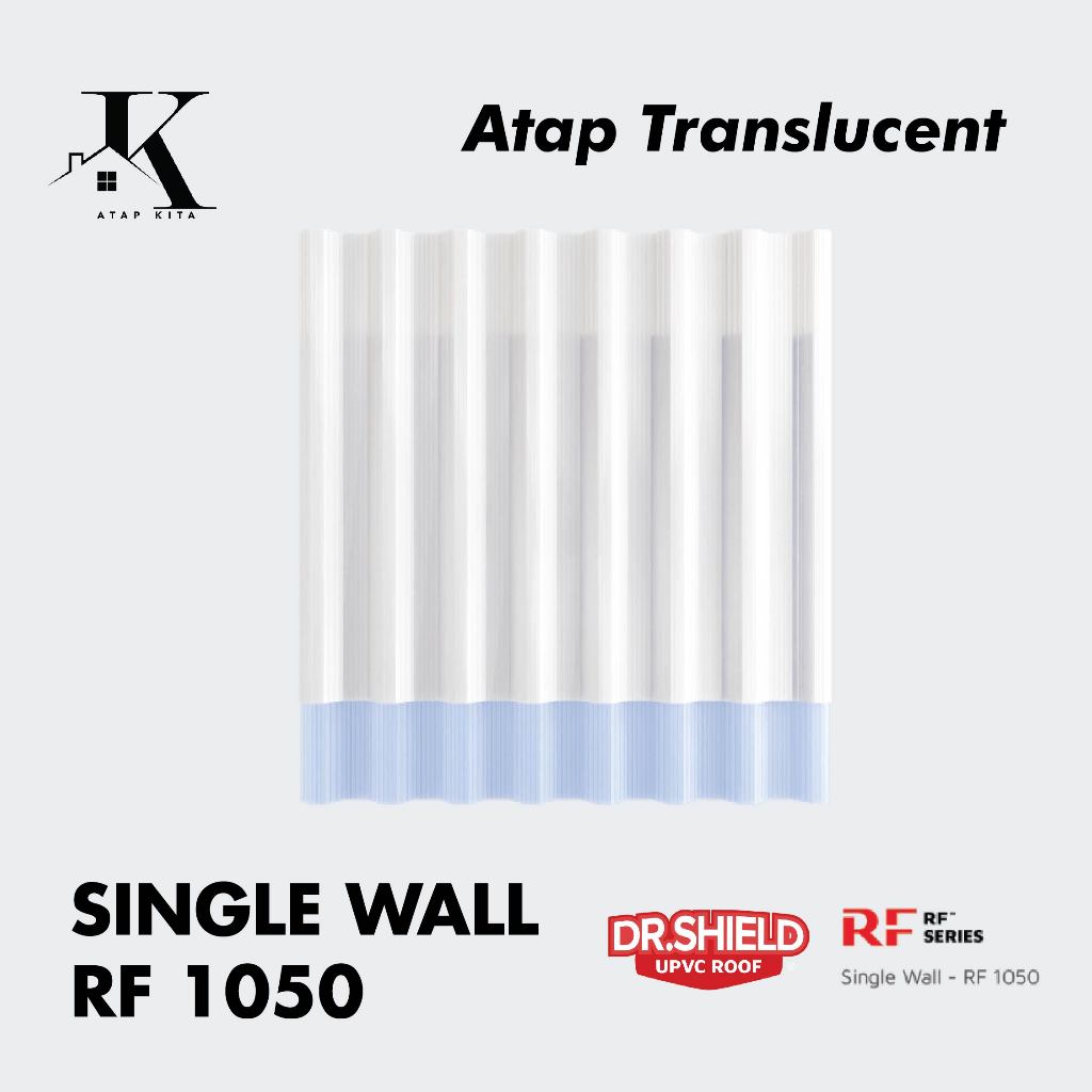 Jual Atap UPVC / Varian Dr.Shield RF 1050 Translucent / Single ...