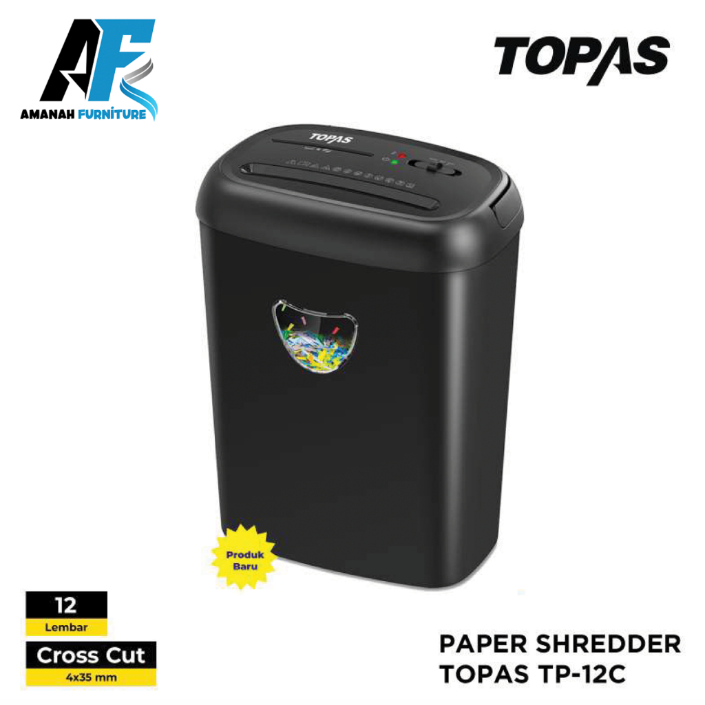 Jual Paper Shredder Mesin Penghancur Kertas Topas TP-12C Kapasitas 25 ...