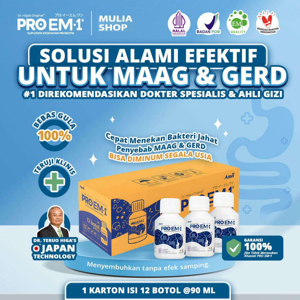 Jual PROEM1 (90 mL - 1 Karton) Suplemen Kesehatan Probiotik - Bakteri ...
