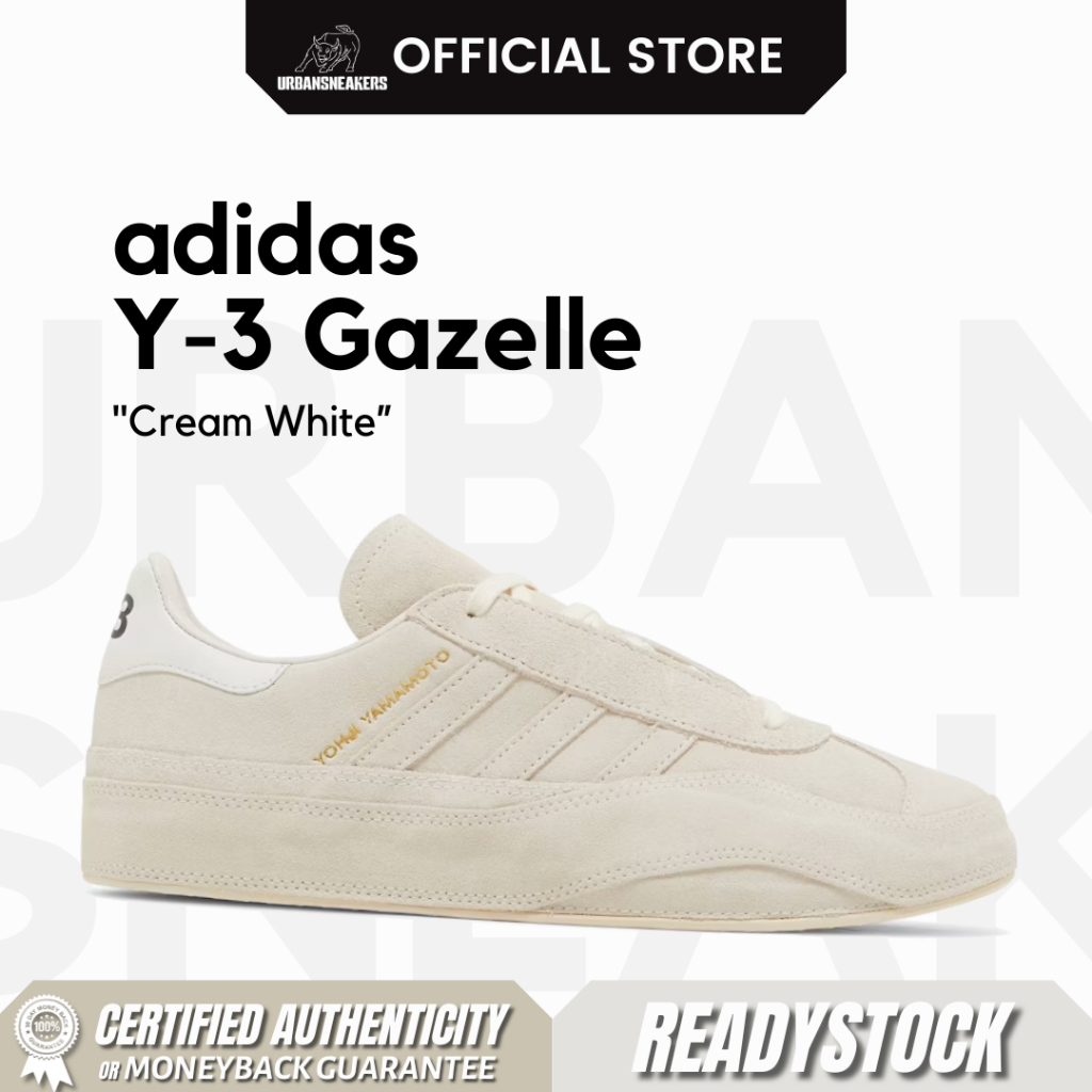 adidas gazelle silver green womens Y 3 GAZELLE SNEAKER OFF WHITE NEW SEASON PARLOUR X ONLINE SYDNEY – Parlour X