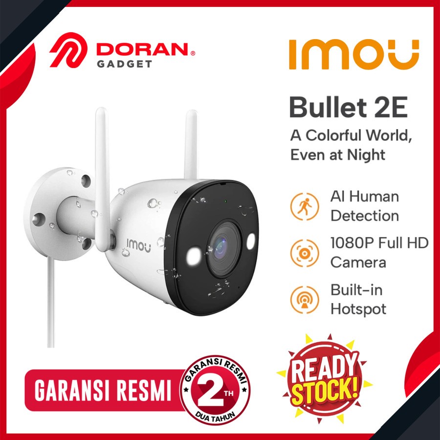 Jual IMOU Internet Camera Bullet 2E FHD 1080p - CCTV Outdoor- Garansi ...