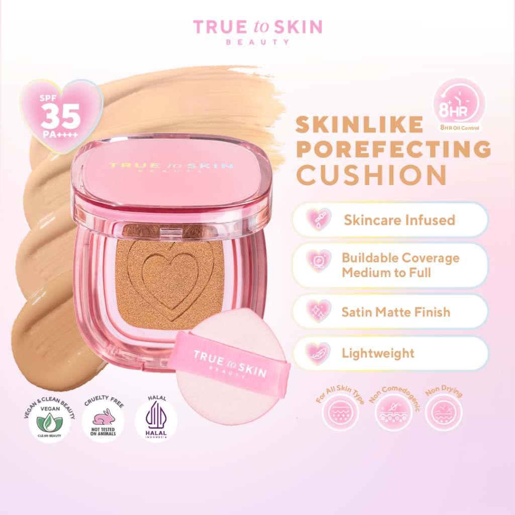 Jual TRUE TO SKIN Porefecting Cushion SPF 35 PA+++ - Medium to High ...