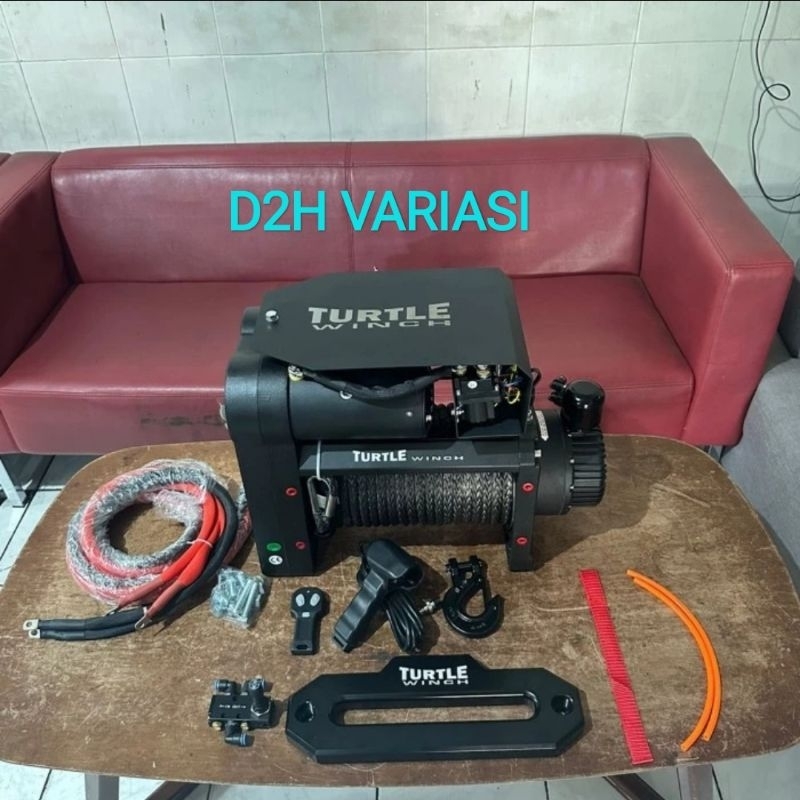 Jual Turtle Winch Double Motor 12,000 lbs 12V Tali Plasma Synthetic ...