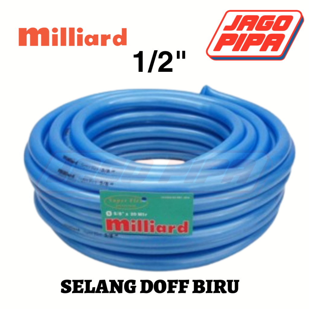 Jual Selang Air Milliard 1/2" 1/2 Doff Dof Dop Per Meter - Biru ...