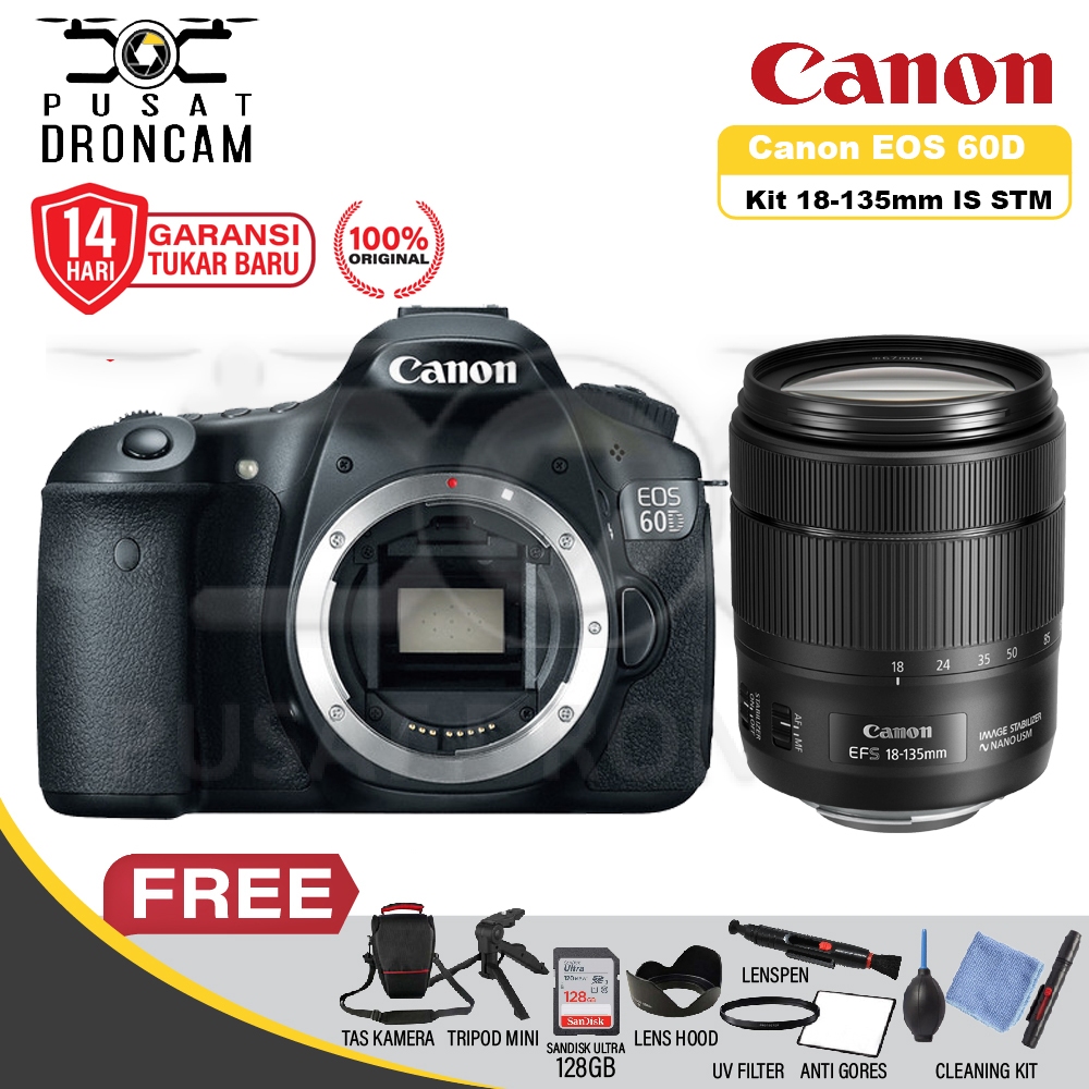 Jual CANON EOS 60D DSLR BODY ONLY / 60D KIT 18-55 IS II / IS STM / EOS ...