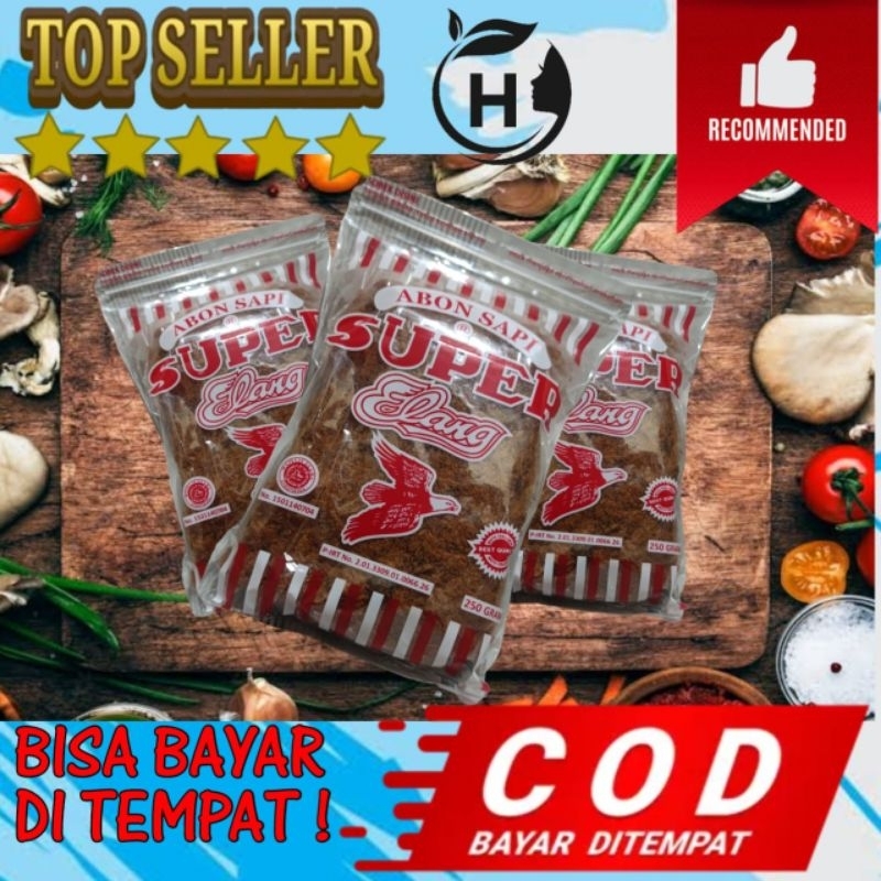 Jual Abon Sapi Super Cap Elang Kemasan 250gr Manis Dan Pedas Shopee